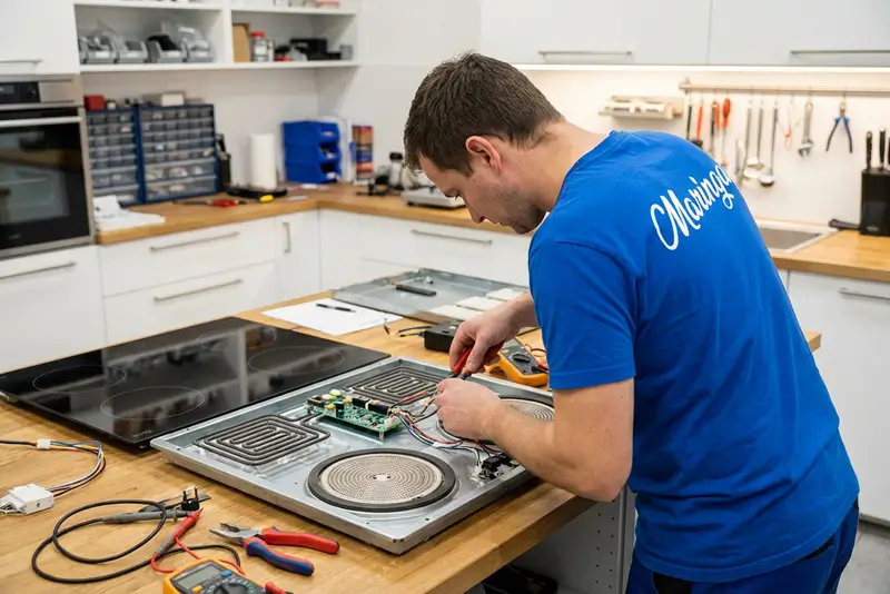 Manuteno de cooktop e fogo de induo