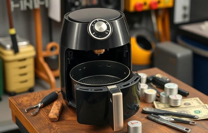 Avaliação de air fryer para conserto