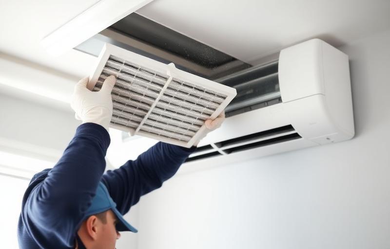 Limpeza profissional de ar-condicionado