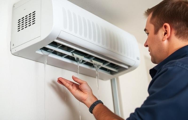 Ar-condicionado com problema de vazamento de água