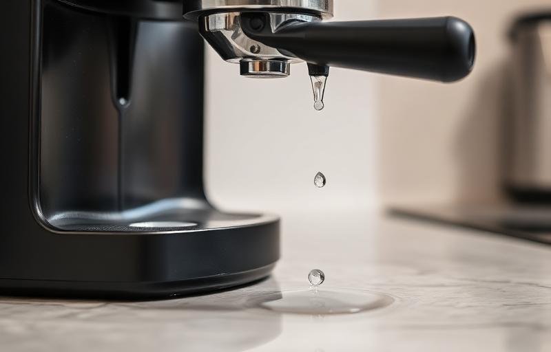 Cafeteira com problema de vazamento